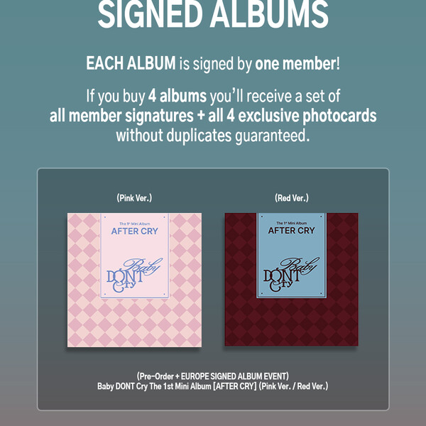 [K IDOL OFFER] Baby DONT Cry - AFTER CRY - The 1st Mini Album- PRE-ORDER