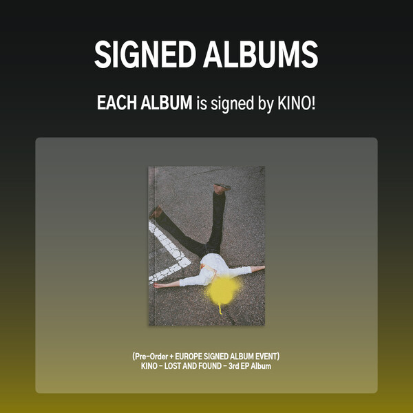 (EUROPE SIGNED ALBUM EVENT] KINO – LOST AND FOUND – 3rd EP Album- PRE-ORDER