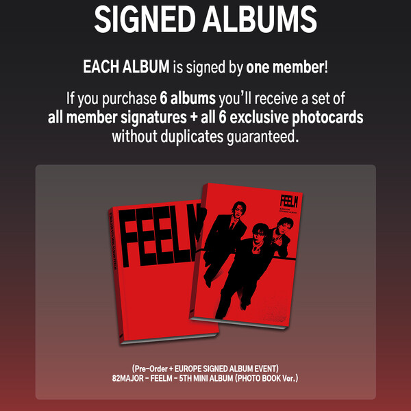 EUROPE SIGNED ALBUM EVENT] 82MAJOR – FEELM – 5TH MINI ALBUM (PHOTO BOOK Ver.)- PRE-ORDER