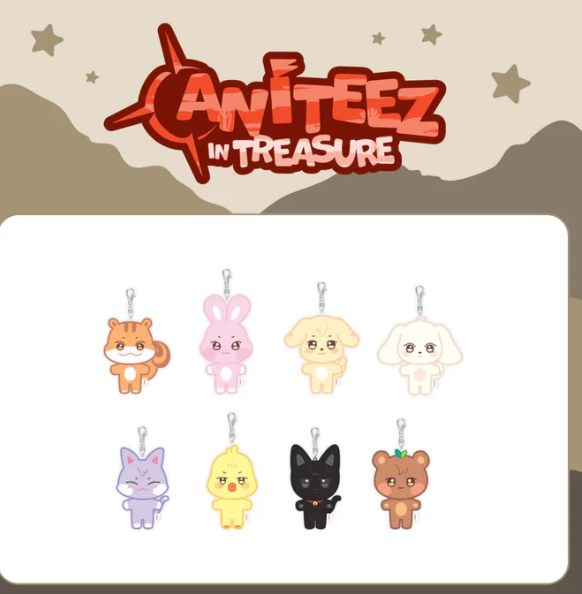 ATEEZ - ANITEEZ IN TREASURE OFFICIAL MD PLUSH KEYRING- PRE-ORDER