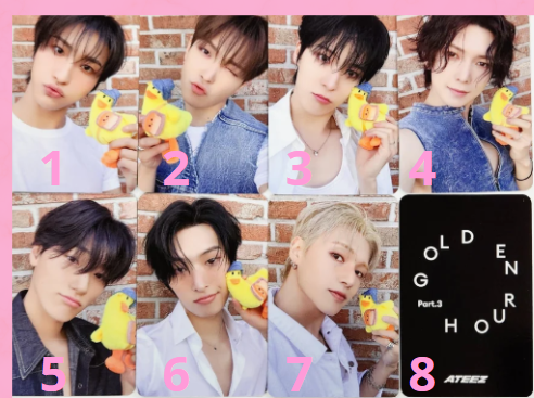 ATEEZ- GOLDEN HOUR PART 3 PHOTOCARD OFICIAL