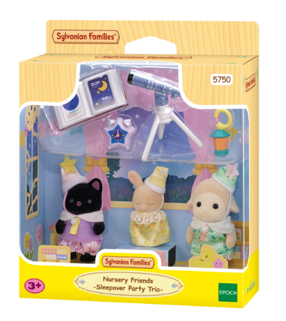 Sylvanian Families Nursery Friends - Sleepover Party Trio - Dollhouse Playsets