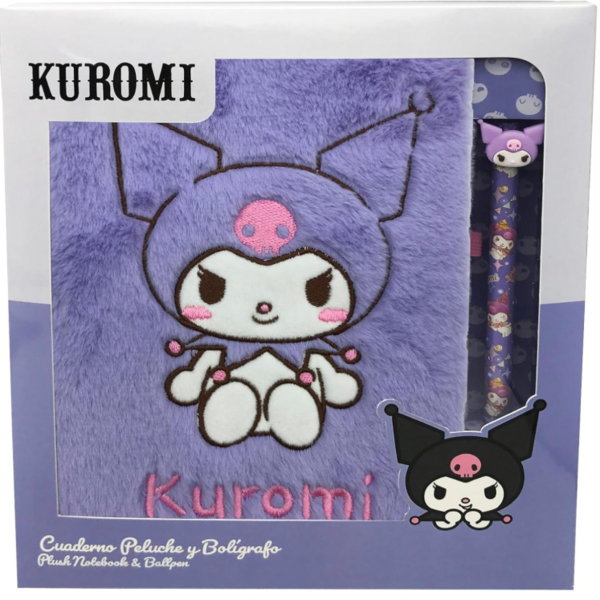 KUROMI- CUADERNO PELUCHE Y BOLIGRAFO
