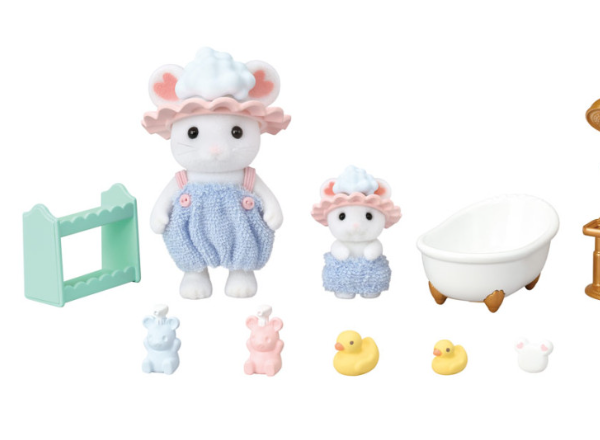SYLVANIAN FAMILIES- Le bain des frères Souris Marshmallow