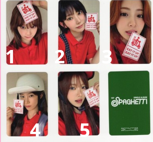 LE SSERAFIM- SPAGETTI- PHOTOCARD OFICIAL APPLEMUSIC