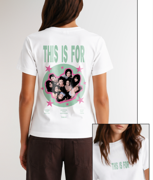 TWICE- CAMISETA THIS IS FOR (GREEN VER)