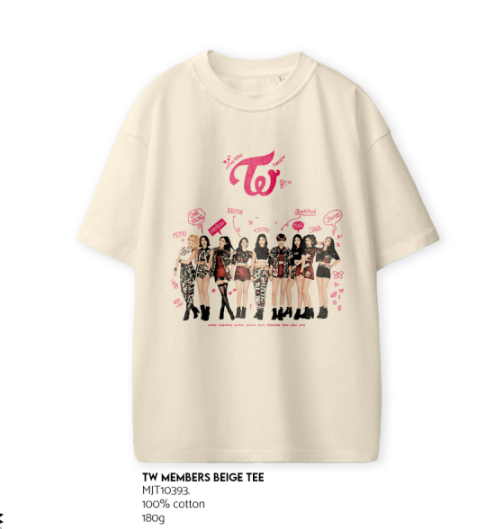 TWICE- CAMISETA ALL MEMBERS BEIGE