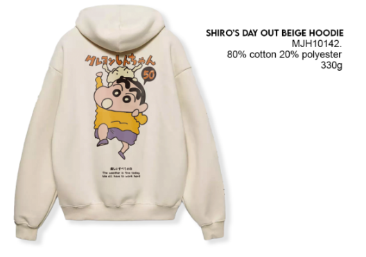 SHIN-CHAN SUDADERA SHIR´OS DAY OUT