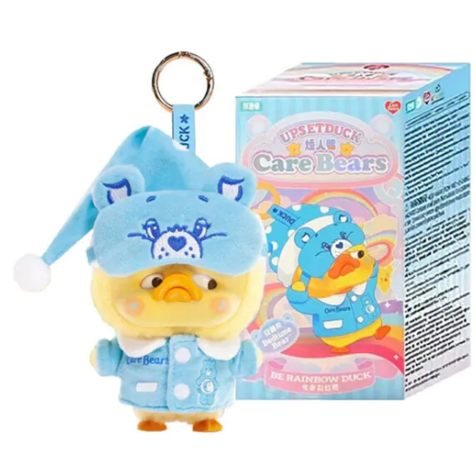 Pocket Upset Duck – Care Bears x Upset Duck Be Rainbow Duck Plush Keychain Blindbox