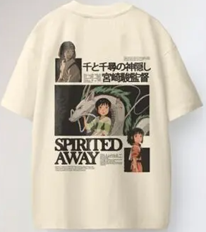CAMISETA MADE IN JAPAN BEIGE SPIRITED AWAY TALLA M (EL VIAJE DE CHIHIRO)