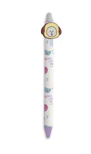 BOLIGRAFO DE GEL BORRABLE CON TOPPER BT21 THE JOURNEY