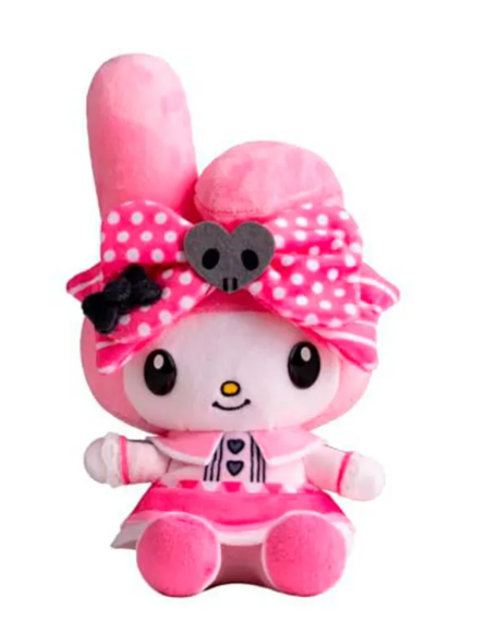 Sakami Merchandise Sanrio My Melody Peluche Edición Aniversario Fiesta Rosa y Negro 17 cm
