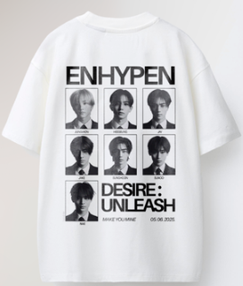 ENHYPEN- CAMISETA DESIRE UNLEASH WHITE