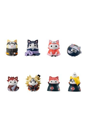 Naruto Shippuden Mega Cat Project Figuras 3 cm Nyaruto! Ver. Battle with Akatsuki