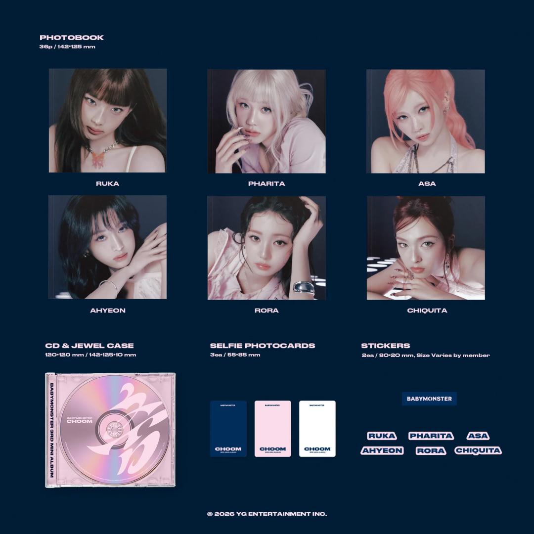 BABYMONSTER - CHOOM (JEWEL VER.) + EUROPE VIDEO CALL EVENT- PRE-ORDER