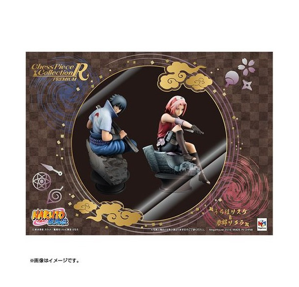 NARUTO CHESS PIECE COLLECTION- R PREMIUM SASUKE UCHICHA AND SAKURA HARUNO