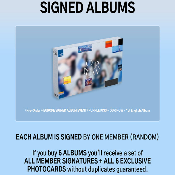 SIGNED- ]PURPLE KISS – Our Now – 1st English Album (PRE-ORDER)