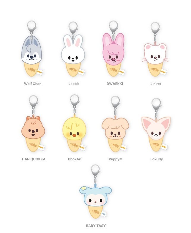 STRAY KIDS - THIS & THAT POP UP OFFICIAL MD PLUSH KEYRING ICECREAM VER