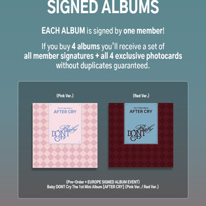 [K IDOL OFFER] Baby DONT Cry - AFTER CRY - The 1st Mini Album- PRE-ORDER