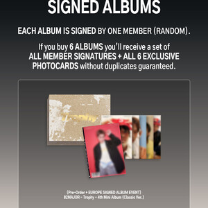 82MAJOR - Trophy - 4th Mini Album (Classic Ver.)  Lucky Draw Event + EUROPE SIGNED ALBUM- PRE-ORDER