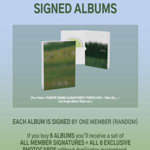 PURPLE KISS - I Miss My.- 2nd Single Album (SIGNED EUROPE EVENT)