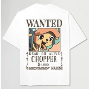 MADE IN JAPAN CAMISETA PIXELED WANTED BLANCA