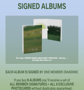 PURPLE KISS - I Miss My.- 2nd Single Album (SIGNED EUROPE EVENT)