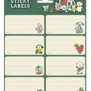 ETIQUETAS ADHESIVAS BT21 OUTDOOR WEEKEND