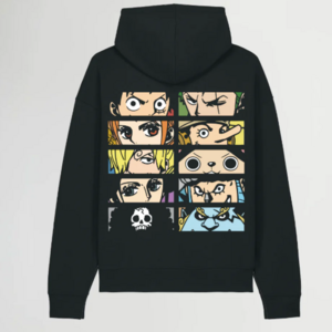 ONE PIECE- SUDADERA COLOR NEGRO