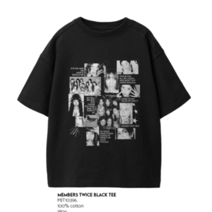 TWICE- CAMISETA NEGRA ALL MEMBERS