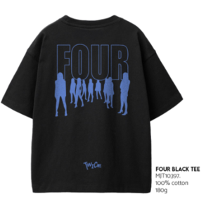 TWICE- CAMISETA FOUR NEGRA