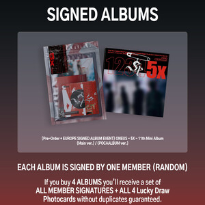 ONEUS - 5x - 11th Mini Album (MAIN Ver.)- SIGNED ALBUM LUCKY DRAW EVENT